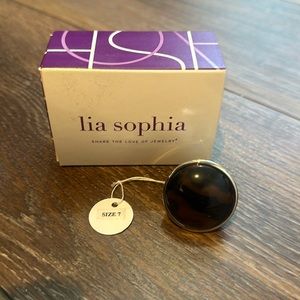 Lia Sophia Brown Circular Ring